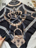 روسری ساتن سبک طرح برند - Image 6