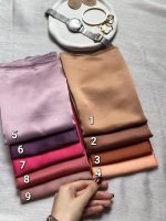اسکارف ساتن ساده رنگی قواره ۸۰