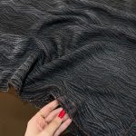 روسری حریر پفکی دور زری شده مجلسی