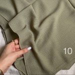 روسری نخی طرح درختی قواره ۱۴۰ مشکی منگوله‌دار سبز